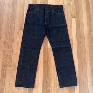 Levis 501 Jeans Shrink To Fit Black Wash 38x34 Mexico Unwashed Denim 2012 Levi’s